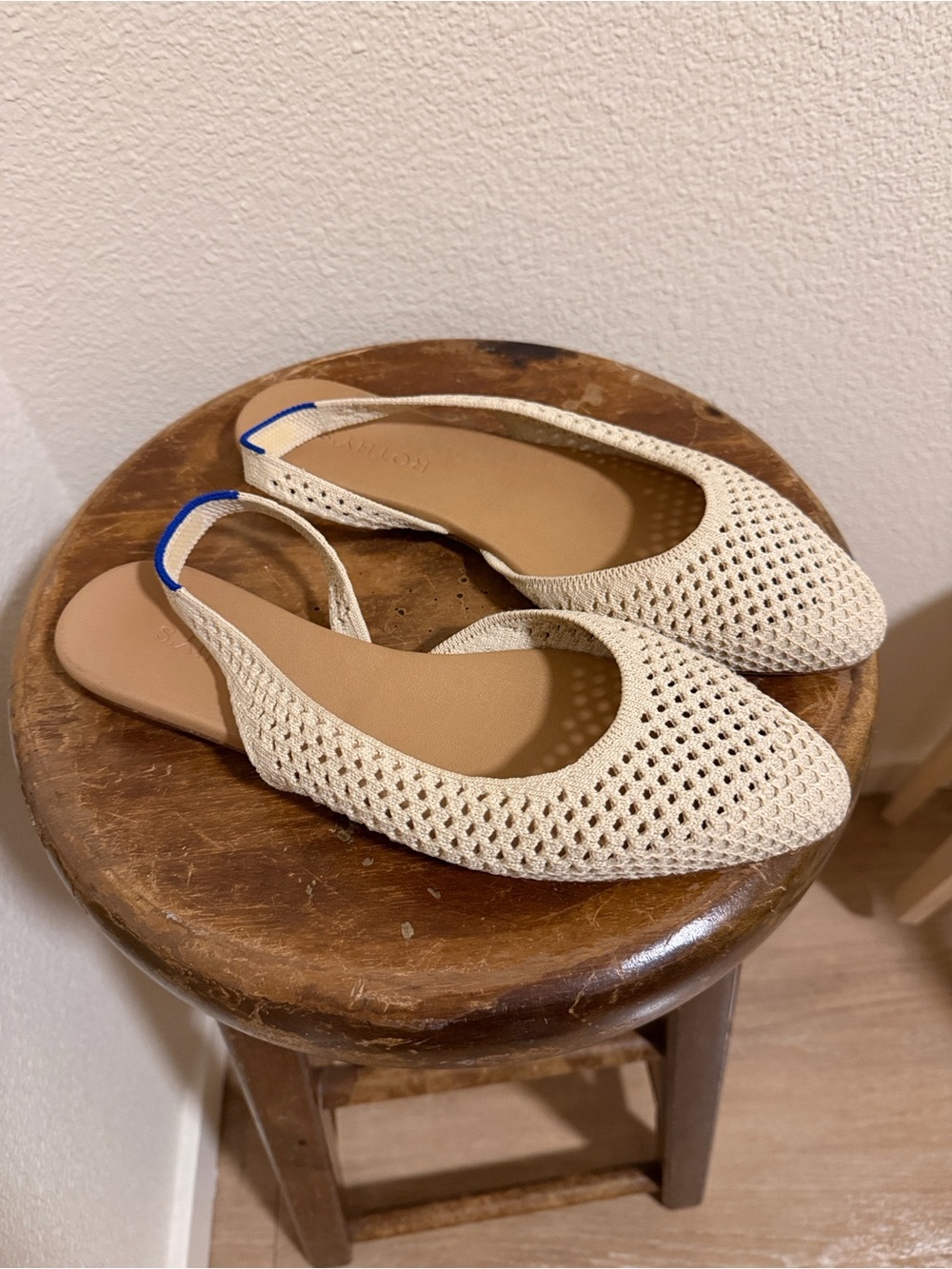 Rothy's Women's Cream Knit Slingback